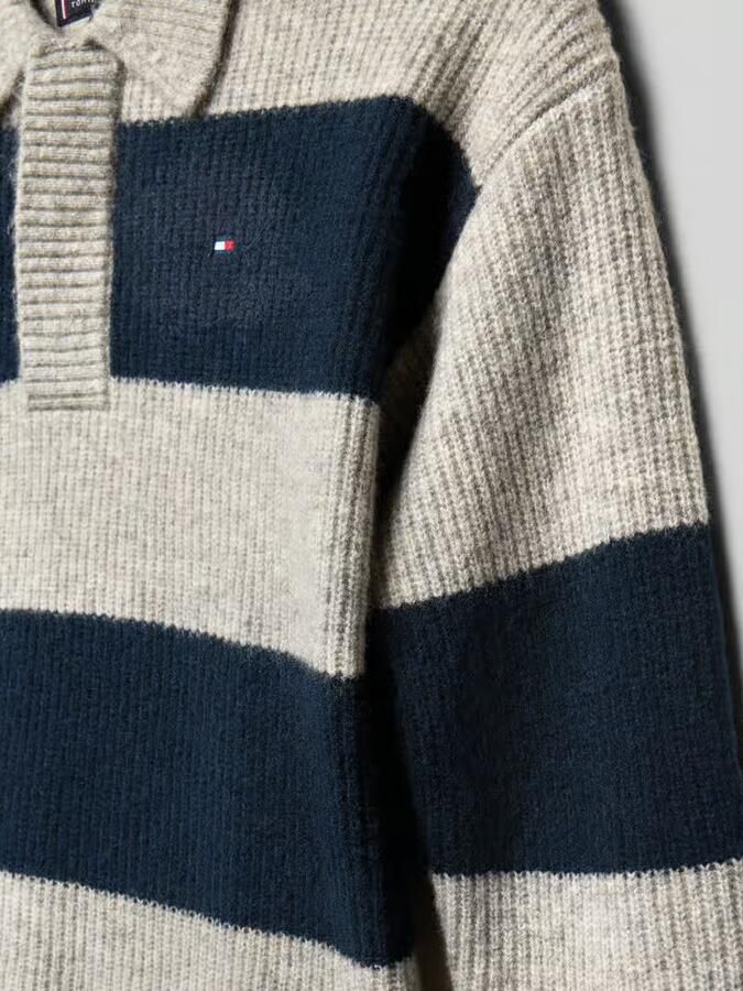 Tommy Hilfiger Teens Relaxed fit gebreide pullover met wol