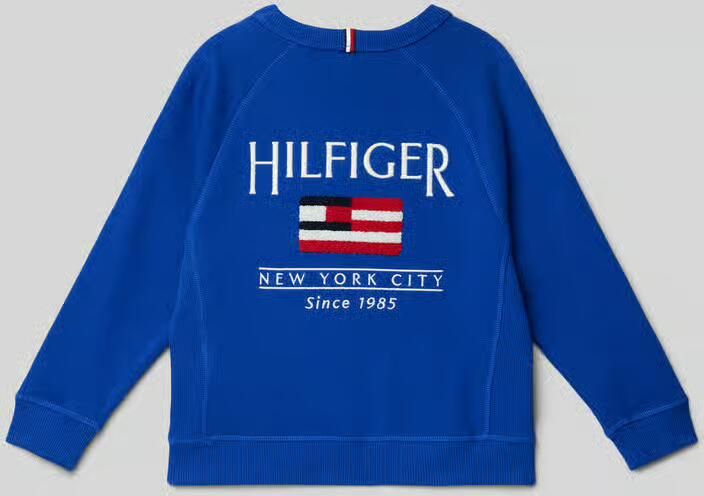TOMMY HILFIGER Truien & Vesten Hilfiger Flag Relaxed Sweatshirt Blauw - Foto 3