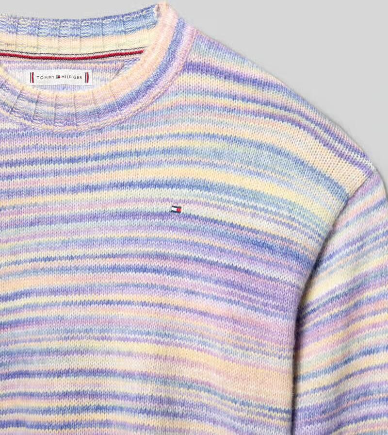 Tommy Hilfiger Teens Shaped fit gebreide pullover met wol - Foto 2