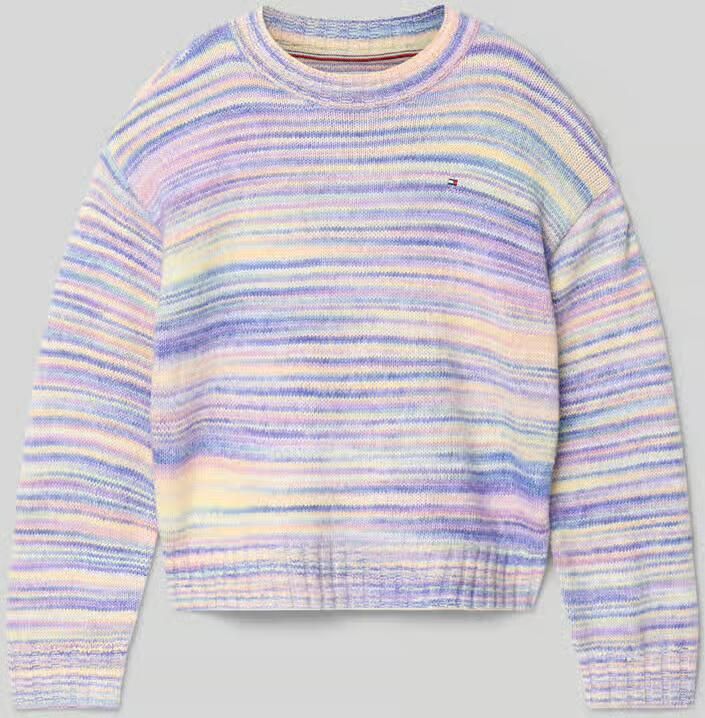 Tommy Hilfiger Teens Shaped fit gebreide pullover met wol