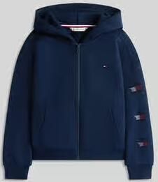 Tommy Hilfiger Teens sweatjack in regular fit van katoenmix met logo-applicatie