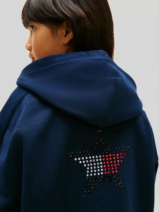 Tommy Hilfiger Teens sweatjack in regular fit van katoenmix met logo-applicatie