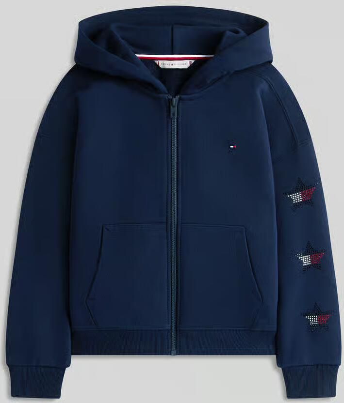 Tommy Hilfiger Teens sweatjack in regular fit van katoenmix met logo-applicatie - Foto 2