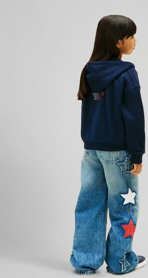 Tommy Hilfiger Teens sweatjack in regular fit van katoenmix met logo-applicatie - Foto 3