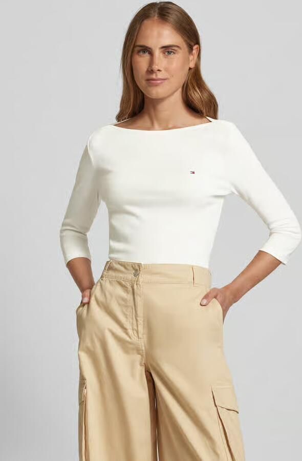 Tommy Hilfiger Shirt met 3 4 mouwen NEW CODY SLIM BOAT-NK 3 4SLV met boothals en strepen - Foto 12