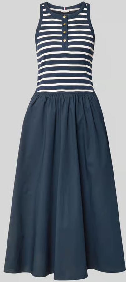 Tommy Hilfiger Lange Jurk GOLD BUTTON POPLIN MIX DRESS - Foto 2