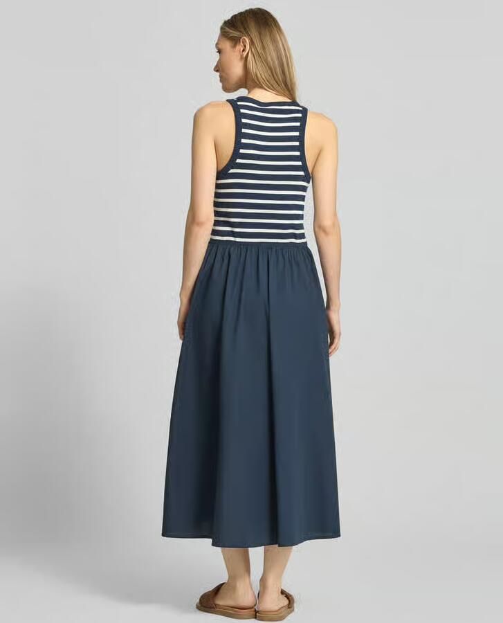 Tommy Hilfiger Lange Jurk GOLD BUTTON POPLIN MIX DRESS - Foto 2