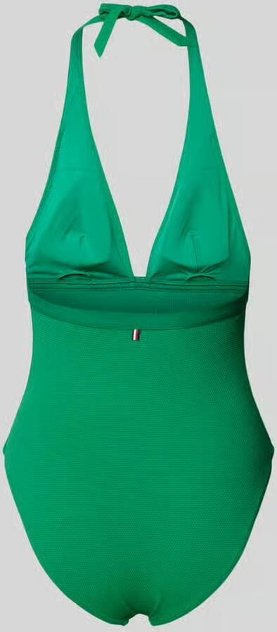 Tommy Hilfiger Halter One Piece Badpak Vrouwen Green Dames
