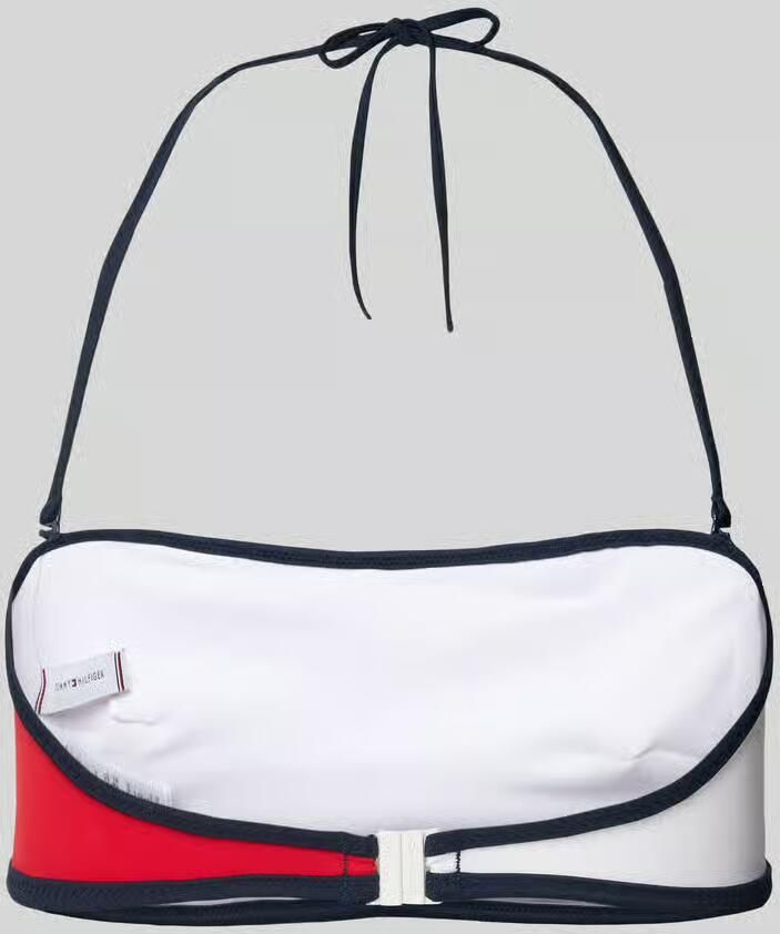 Tommy Hilfiger Swimwear Bandeau-bikinitop Bandeau in color-block-look met logo-opdruk - Foto 2