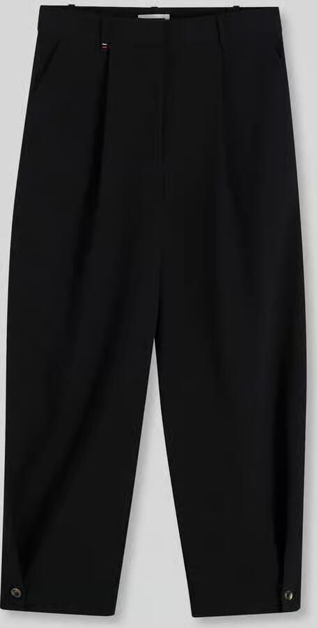Tommy Hilfiger barrel fit bandplooibroek met viscose
