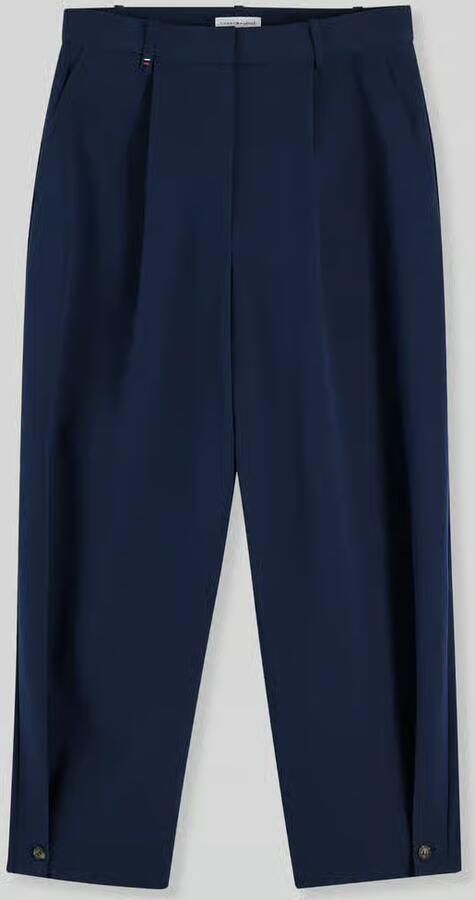 Tommy Hilfiger barrel fit bandplooibroek van viscosemix