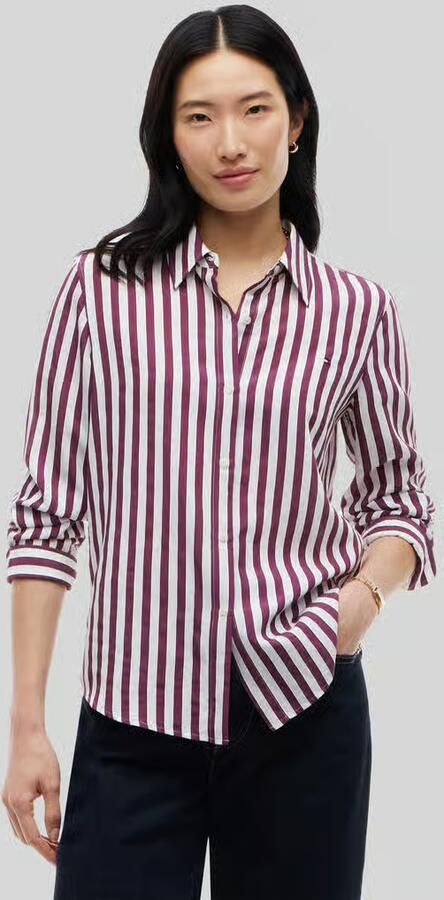 Tommy Hilfiger blouse met lange mouwen met streepmotief - Foto 2