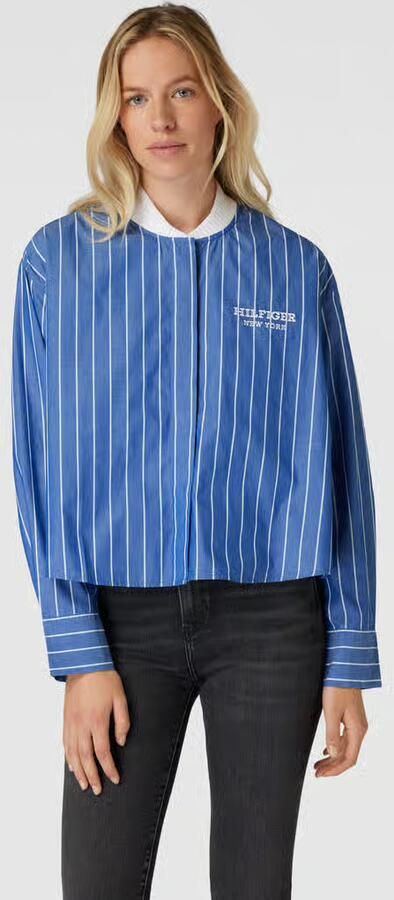 Tommy Hilfiger Blouse met streepmotief model 'BASEBALL' - Foto 2