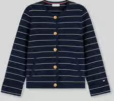Tommy Hilfiger boxy fit gebreid jack van puur katoen