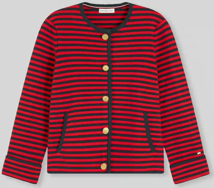 Tommy Hilfiger boxy fit gebreid jack van puur katoen