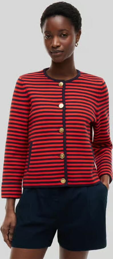 Tommy Hilfiger boxy fit gebreid jack van puur katoen - Foto 2