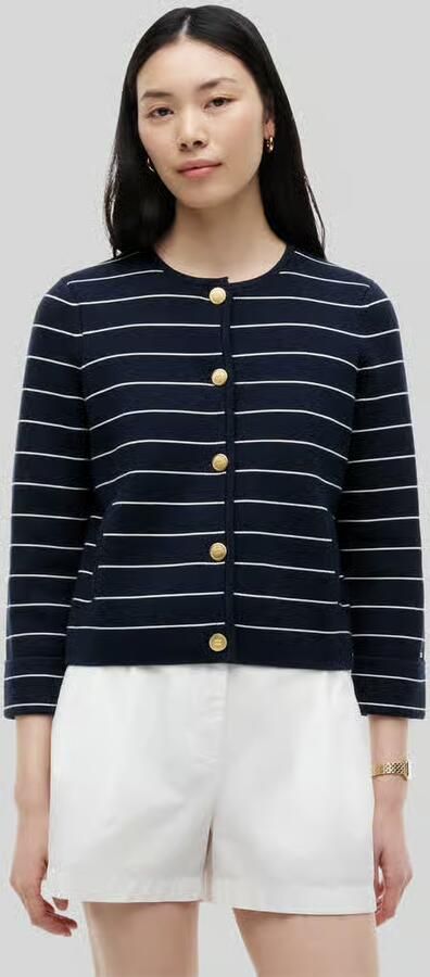 Tommy Hilfiger boxy fit gebreid jack van puur katoen - Foto 3