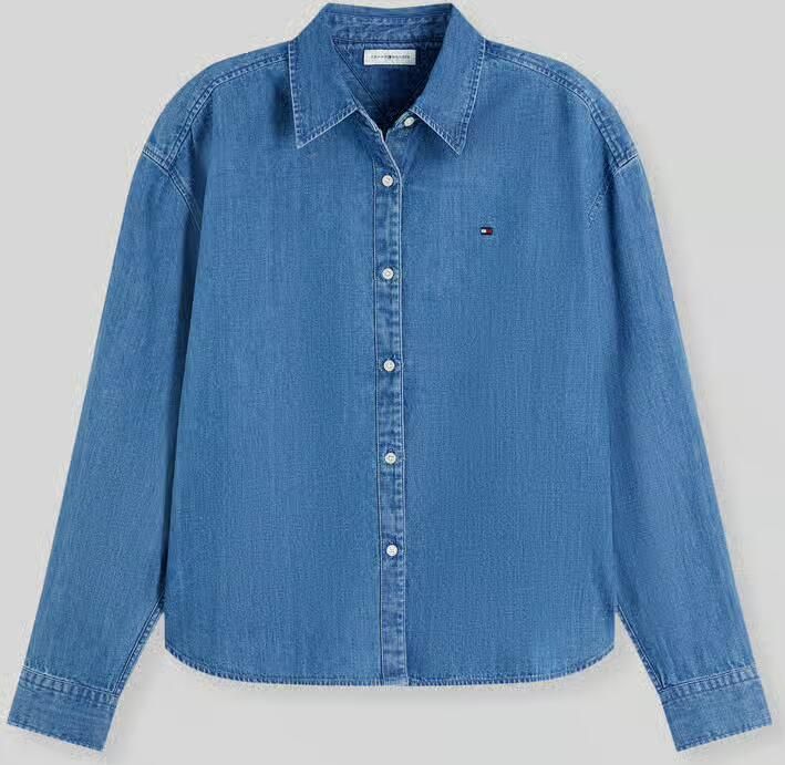Tommy Hilfiger boxy fit jeanshemd van puur katoen - Foto 2