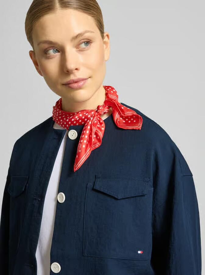 Tommy Hilfiger Boxy fit kort colbert van viscosemix - Foto 2
