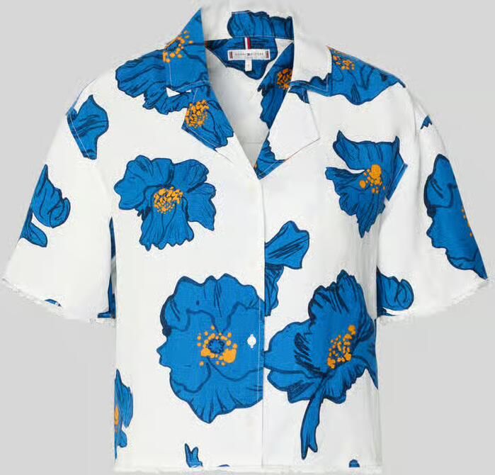 Tommy Hilfiger boxy fit linnen blouse met viscose - Foto 2