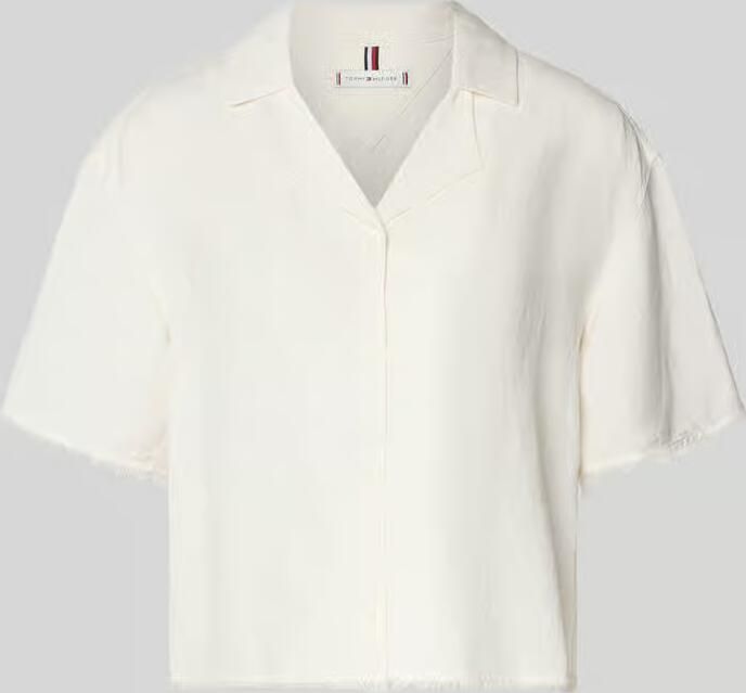 Tommy Hilfiger boxy fit linnen blouse met viscose - Foto 2