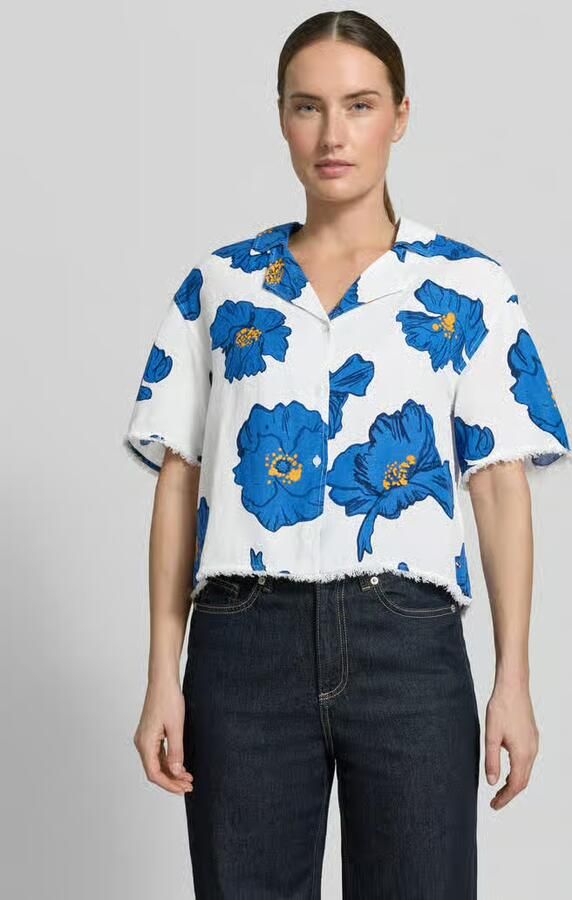 Tommy Hilfiger boxy fit linnen blouse met viscose - Foto 2