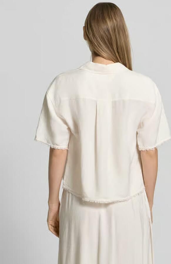 Tommy Hilfiger boxy fit linnen blouse met viscose