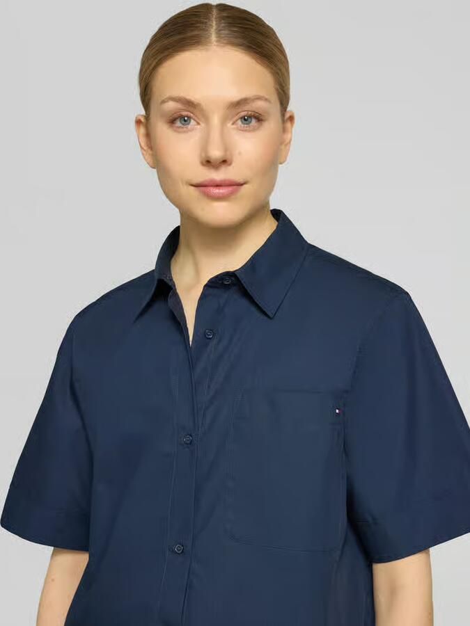Tommy Hilfiger boxy fit overhemdblouse van puur katoen