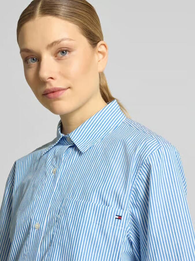 Tommy Hilfiger boxy fit overhemdblouse van puur katoen