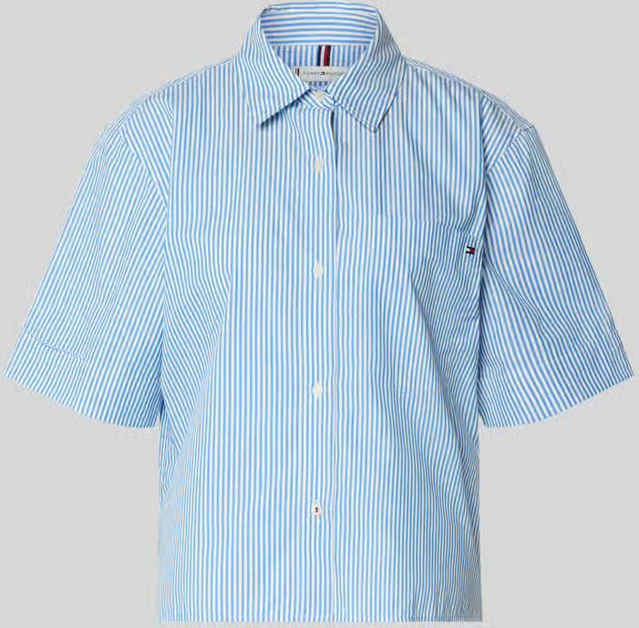 Tommy Hilfiger boxy fit overhemdblouse van puur katoen - Foto 2