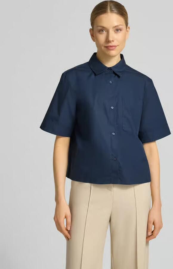 Tommy Hilfiger boxy fit overhemdblouse van puur katoen - Foto 2