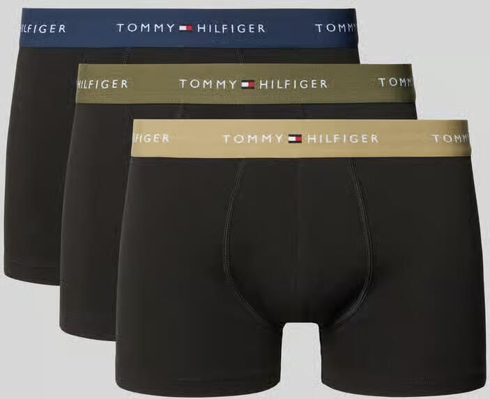 Tommy Hilfiger Broek van katoenmix met logo-opschrift in set van 3 - Foto 2