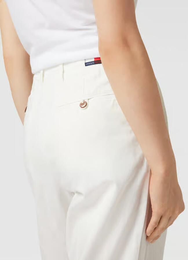 Tommy Hilfiger Broek van zuiver katoen met bandplooien