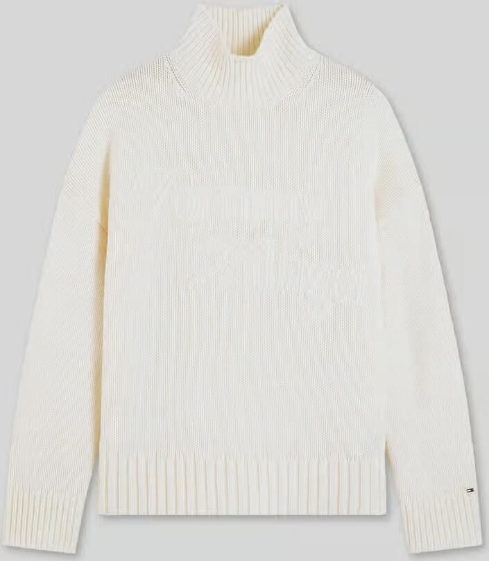 Tommy Hilfiger Col van wol met logo borduursel - Foto 1