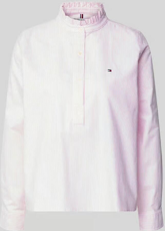 Tommy Hilfiger Comfort fit blouse met lange mouwen van puur katoen