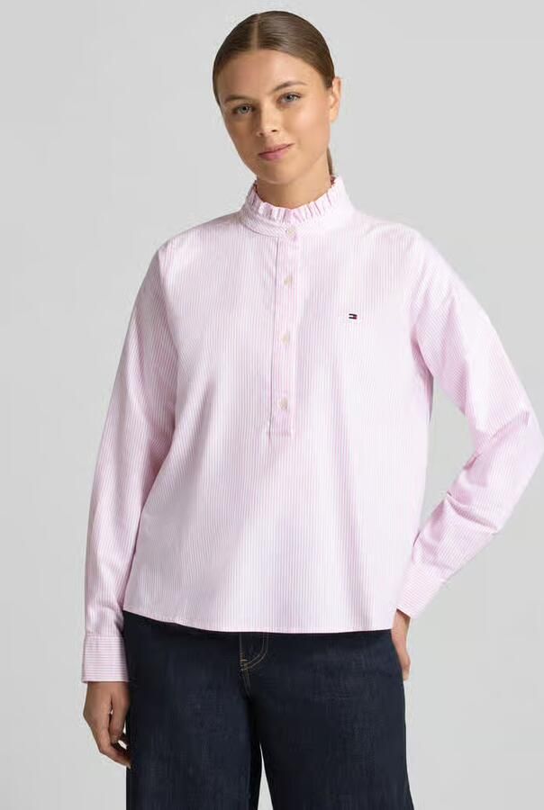 Tommy Hilfiger Comfort fit blouse met lange mouwen van puur katoen - Foto 2