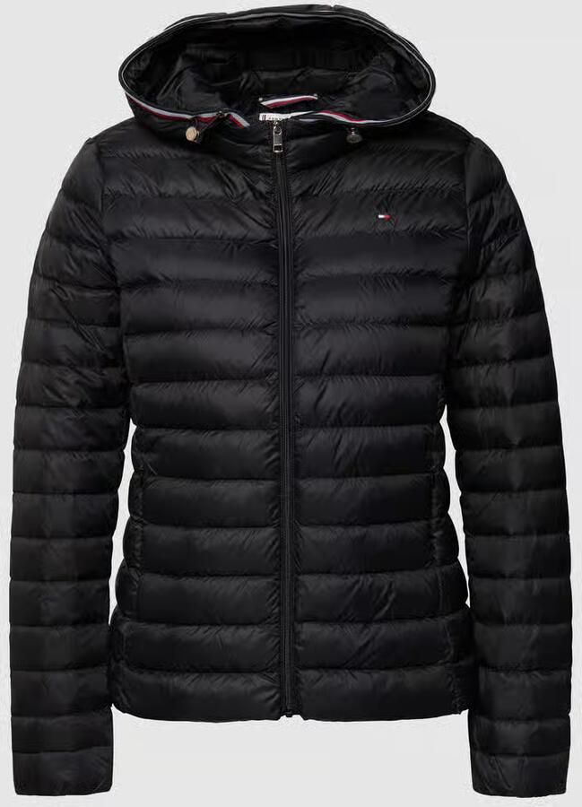 Tommy Hilfiger Donsjack in doorgestikte look met capuchon