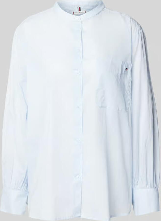 Tommy Hilfiger Easy fit overhemdblouse met borstzak model 'COTTON VOILE' - Foto 3