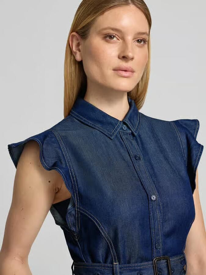 Tommy Hilfiger Fit and Flare denimjurk van lyocell