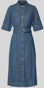 Tommy Hilfiger Fit and Flare denimjurk van puur katoen