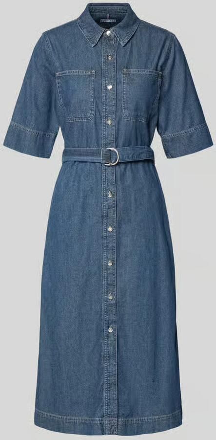 Tommy Hilfiger Fit and Flare denimjurk van puur katoen - Foto 2