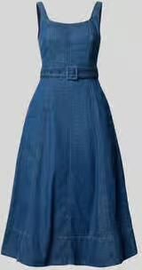 Tommy Hilfiger Fit and Flare denimjurk van puur katoen