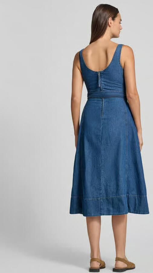 Tommy Hilfiger Fit and Flare denimjurk van puur katoen - Foto 3