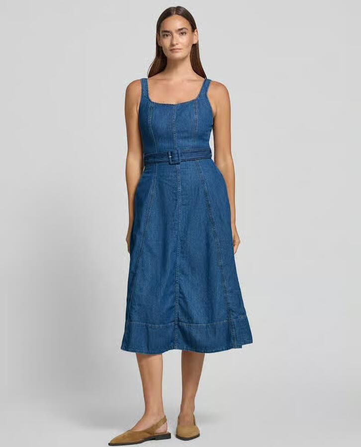 Tommy Hilfiger Fit and Flare denimjurk van puur katoen - Foto 2