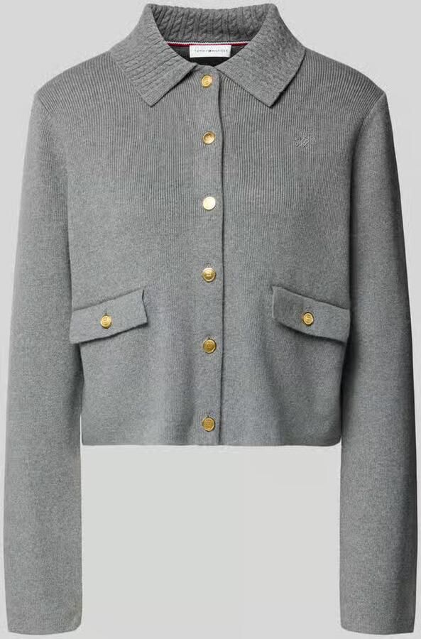 Tommy Hilfiger Gebreid jack van mix van katoen en wol