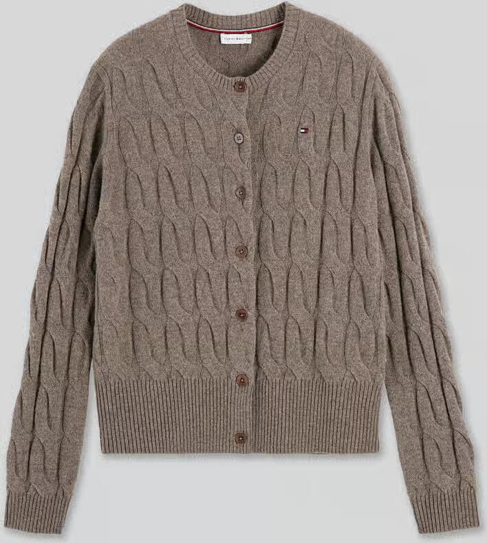 Tommy Hilfiger Gebreid jack van wol met logodetail