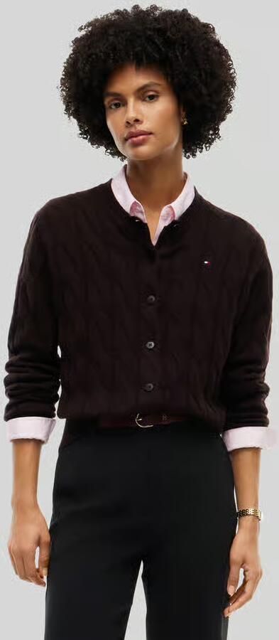 Tommy Hilfiger Gebreid jack van wol met logodetail - Foto 3