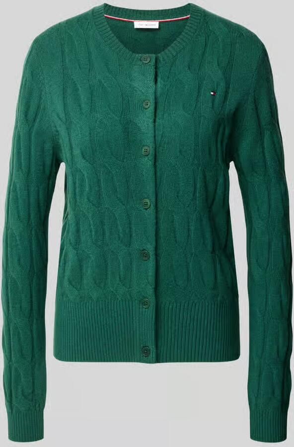 Tommy Hilfiger Gebreid jack van wol met logodetail