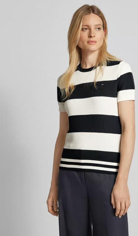 Tommy Hilfiger Gebreid shirt met logostitching model 'RUGBY' - Foto 2