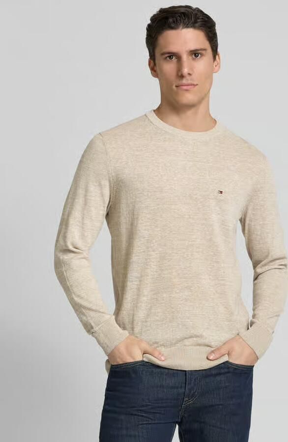 Tommy Hilfiger Trui met ronde hals COTTON LINEN CREW NECK - Foto 2
